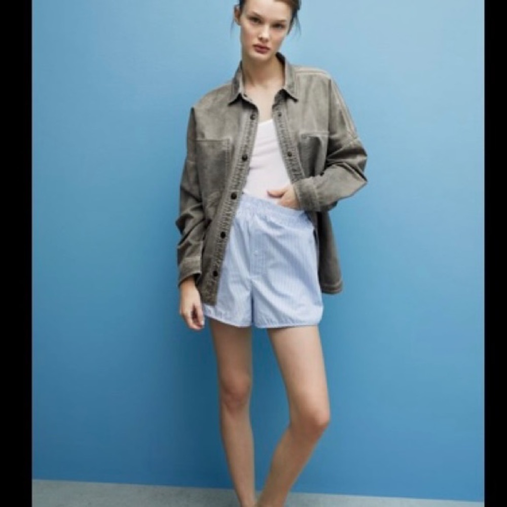 Washed Effect Oversized Shirt - image 1